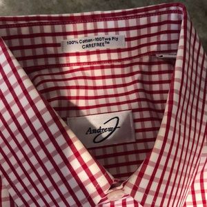 Red men’s tattersall shirt NWOT;